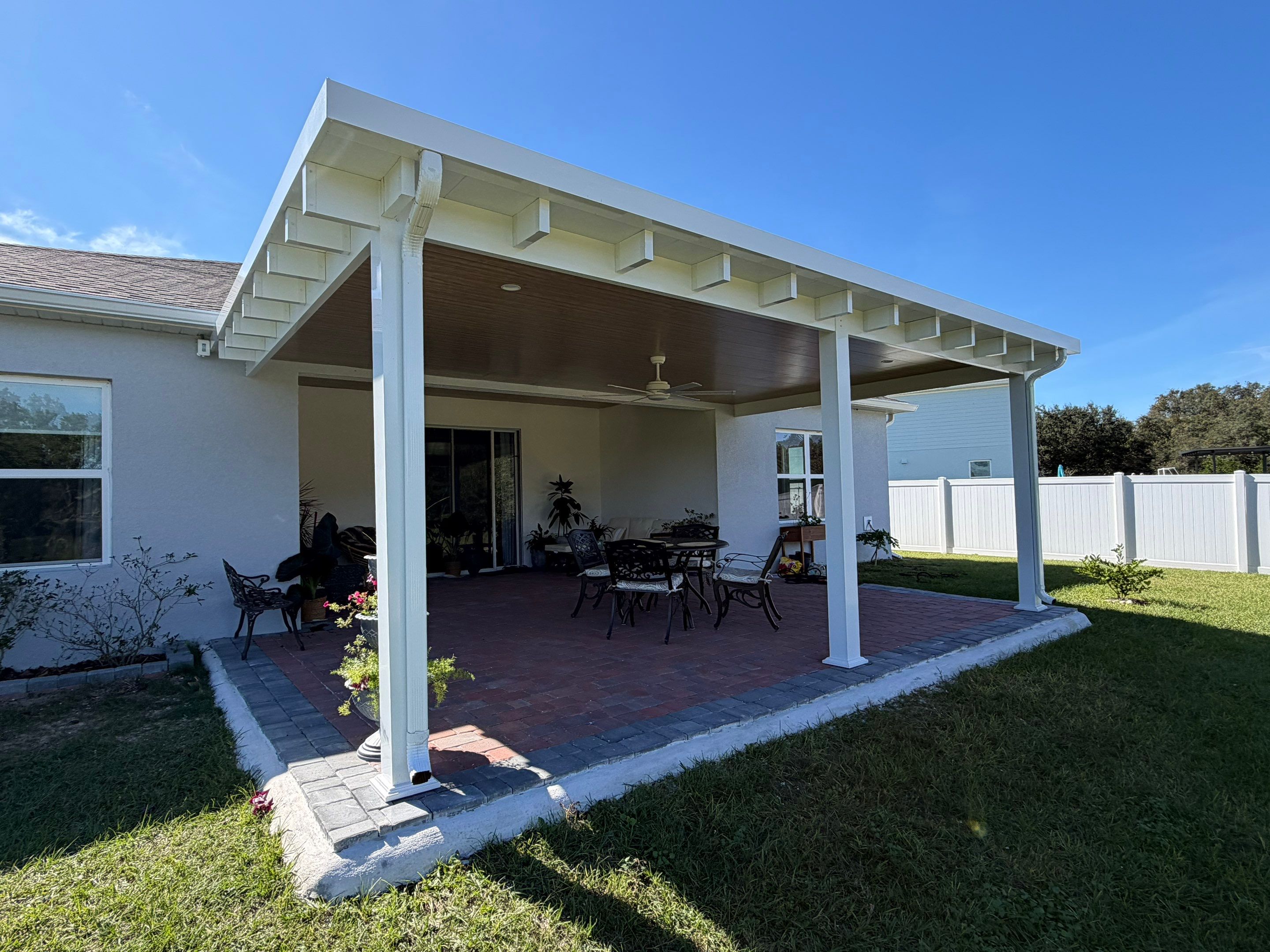 Orlando Pergolas and Decks team working on a project